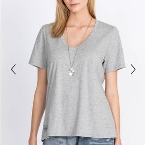 Johnny Was Gray Short Sleeve Tee